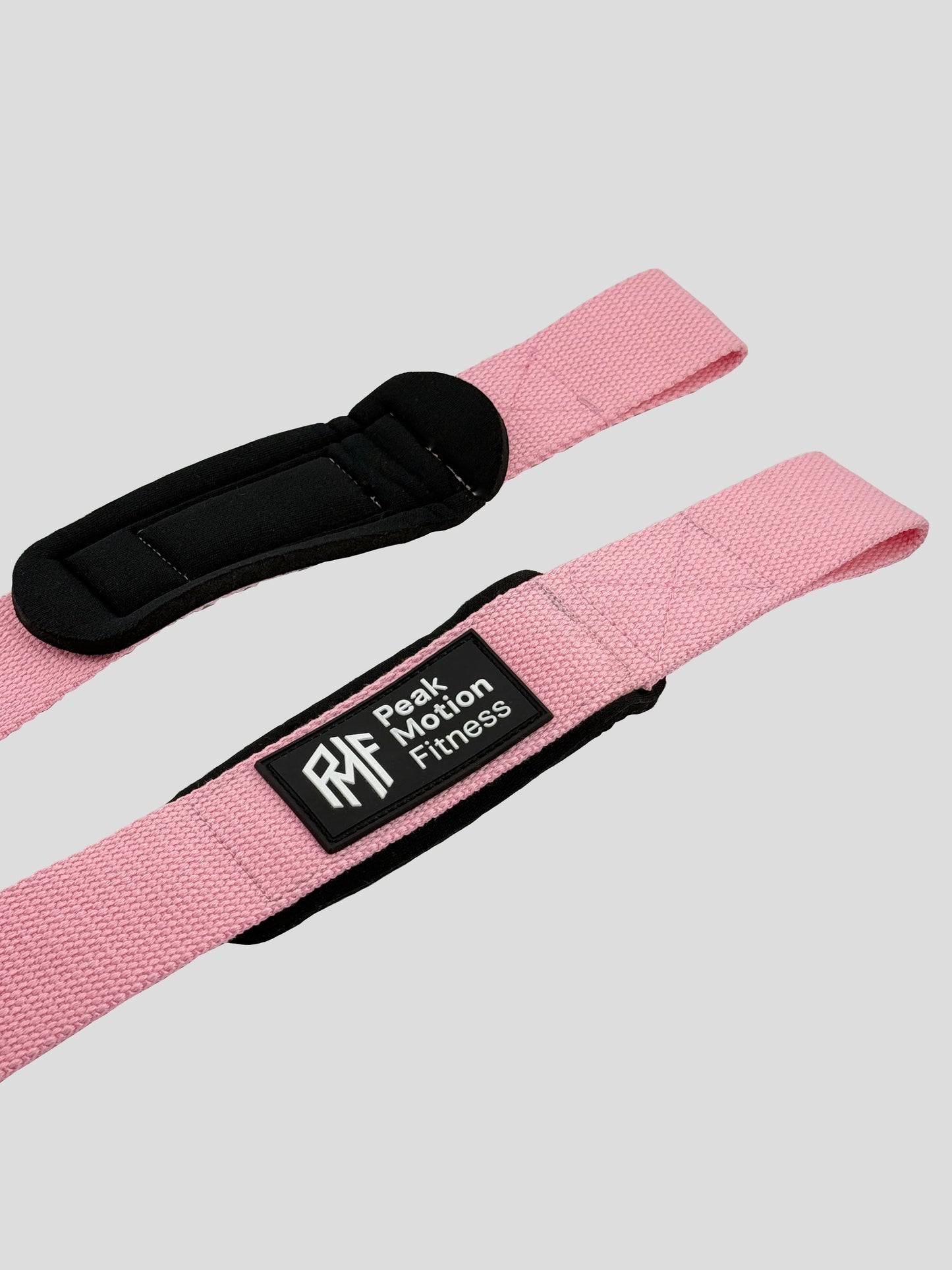 Zughilfen - Lifting Straps "NEVER GIVE UP" ROSA